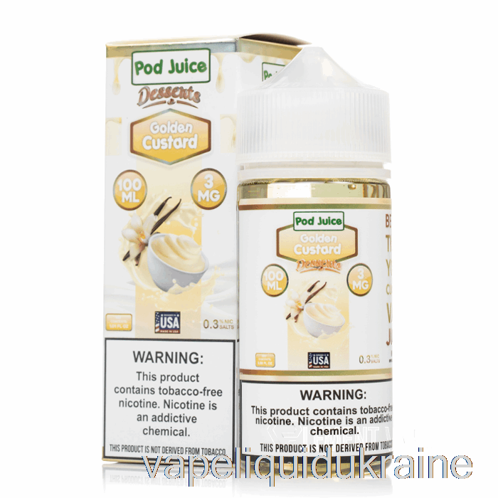 Vape Ukraine Golden Custard - Pod Juice Desserts - 100mL 3mg